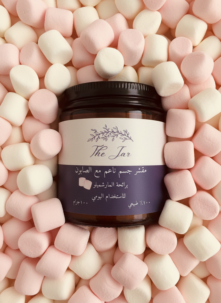 مقشر جسم ناعم برائحة المارشميلو